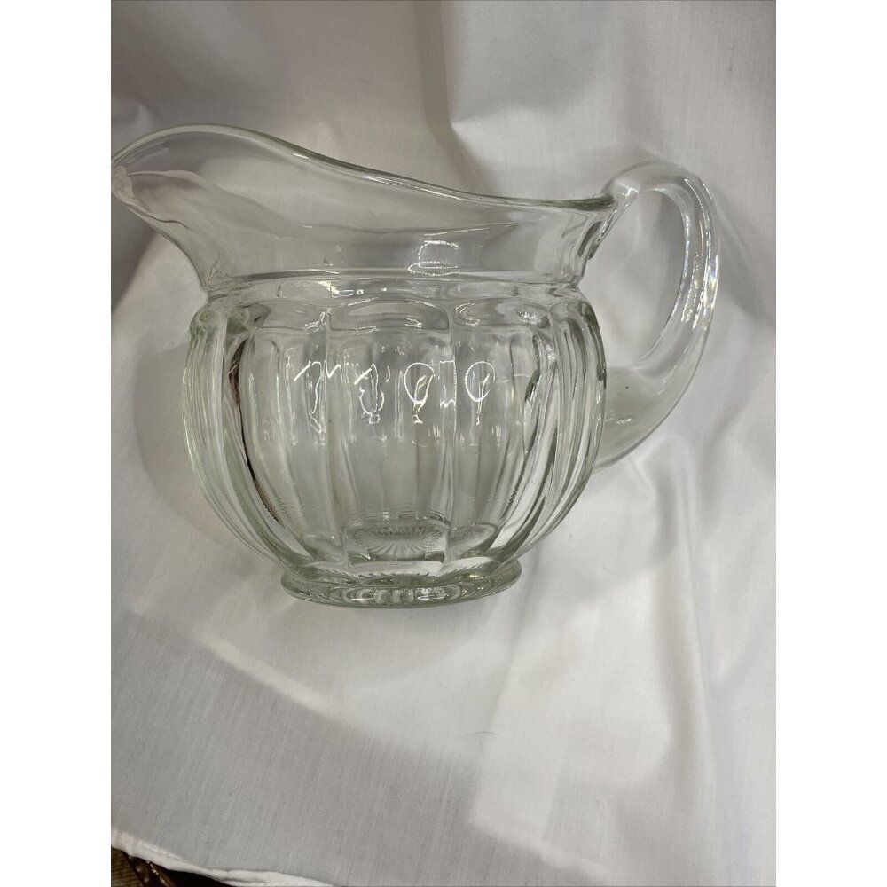 Antique HEISEY Depression Glass Colonial Puritan Glass Pitcher  1910 Vintage Art - Picture 11 of 16